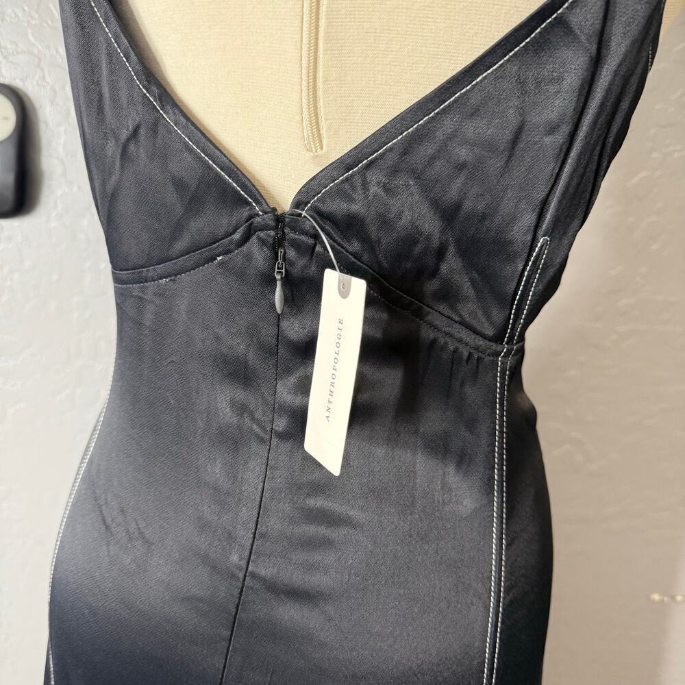 Anthropologie Maeve Sleeveless V-Neck Open-Back Maxi Dress, Black, XL - Picture 6 of 6